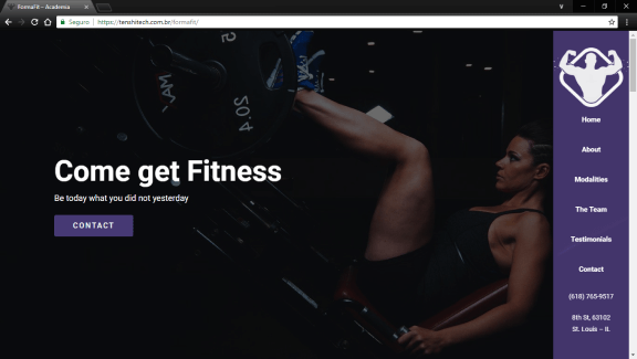 Imagem do site GetFitness
